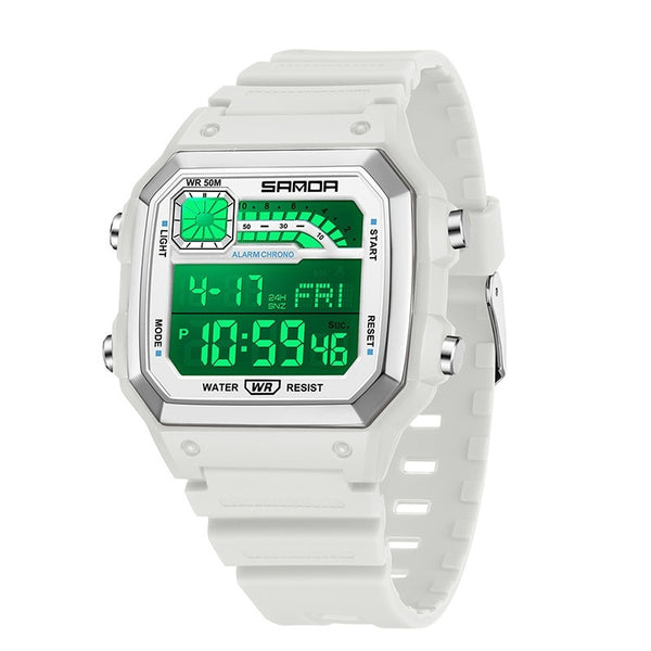 Electronic Watch Luminous Waterproof Sports Men Thin Square